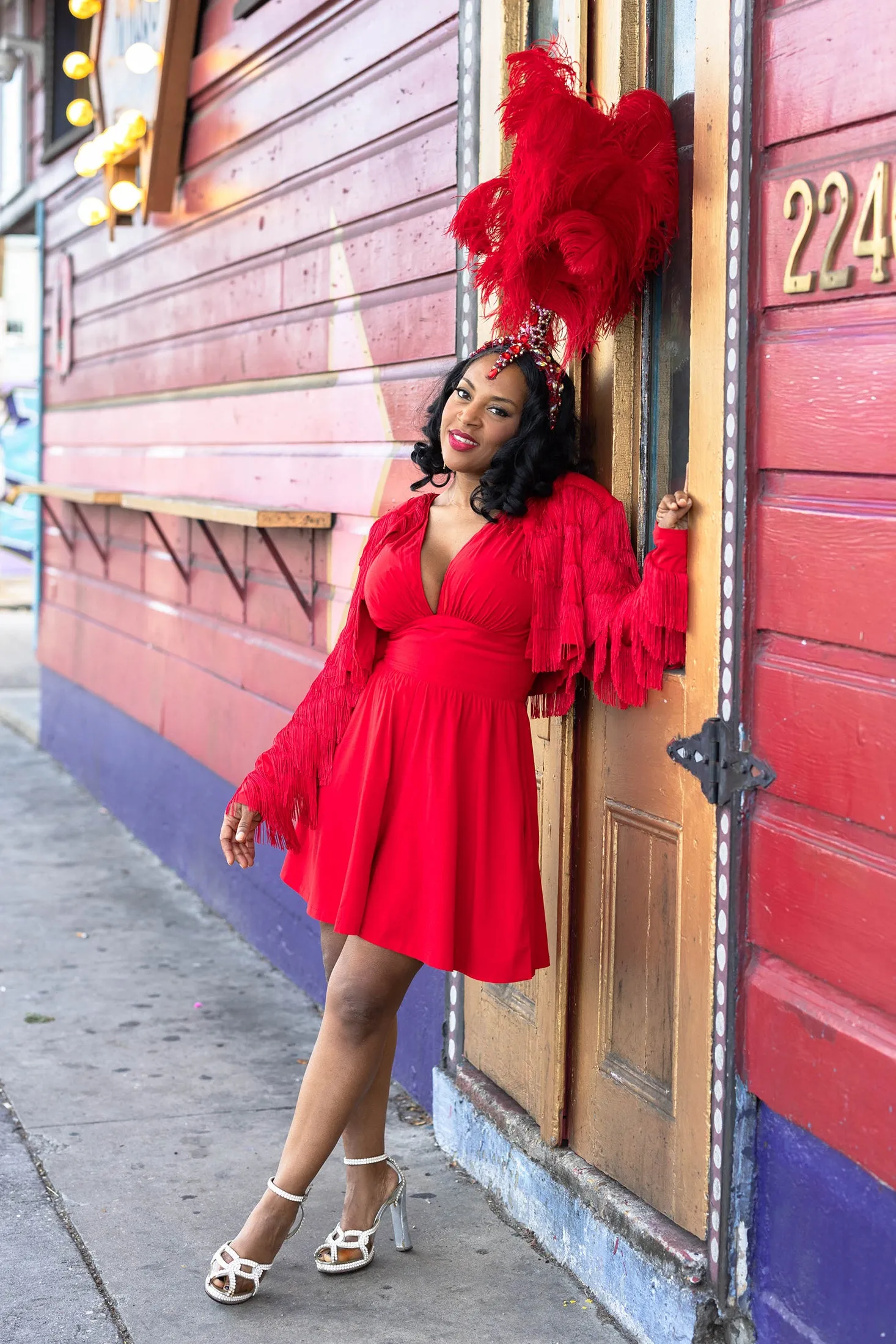 Shimmy Jacket - Red Fringe sold by Trashy Diva product image thumbnail 4