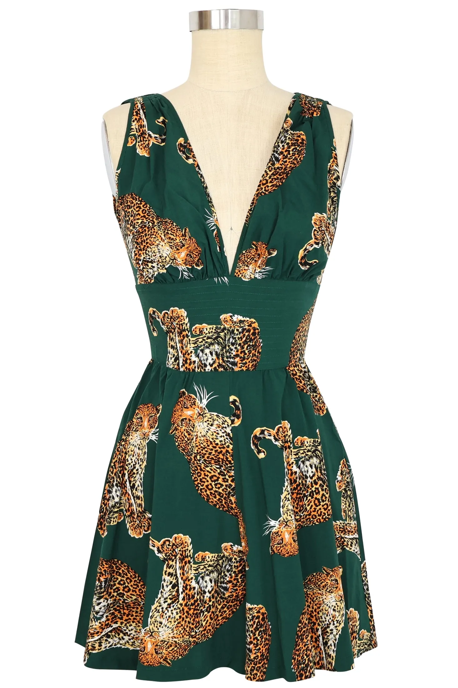 Cami Romper - My Pet Leopard - Green sold by Trashy Diva product image thumbnail 2