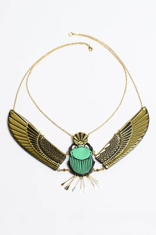 Rosita Bonita Winged Scarab Necklace sold by Trashy Diva