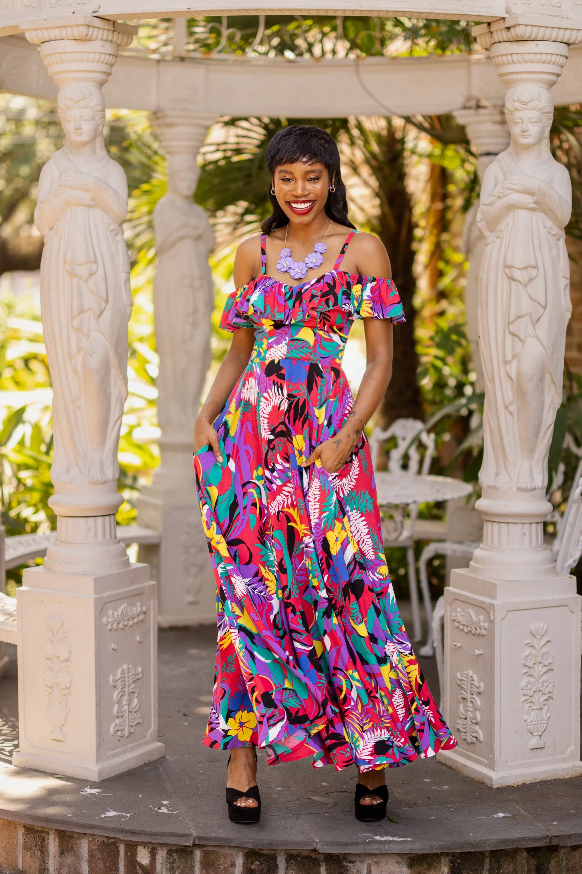 Hollywood Long Dress - Totally Tropical - Final Sale sold by Trashy Diva