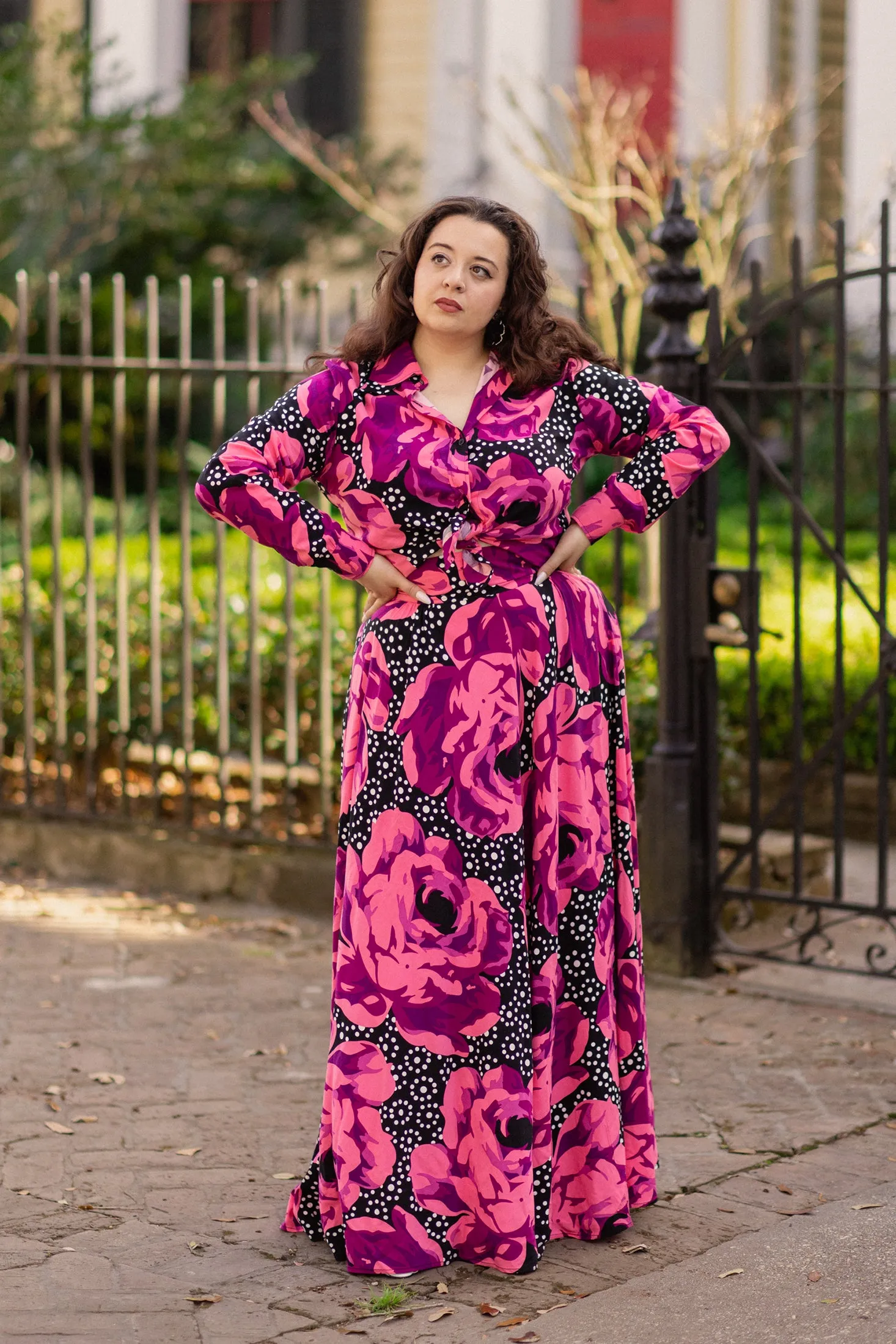 Dagger Blouse - Polka Dot Rose - Final Sale sold by Trashy Diva product image thumbnail 3