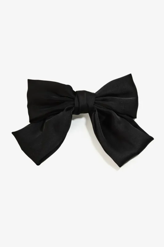 Black Ribbon Bow Hair Clip sold by Trashy Diva