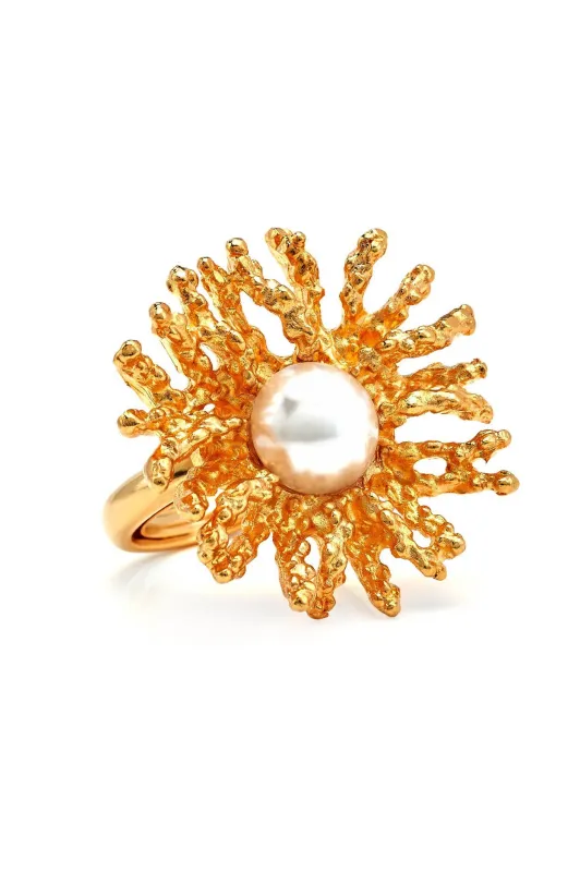 Kenneth Jay Lane Coral Reef Ring sold by Trashy Diva