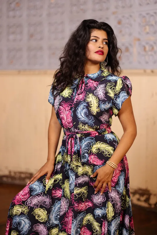 30s Dressing Gown - French Feathers sold by Trashy Diva