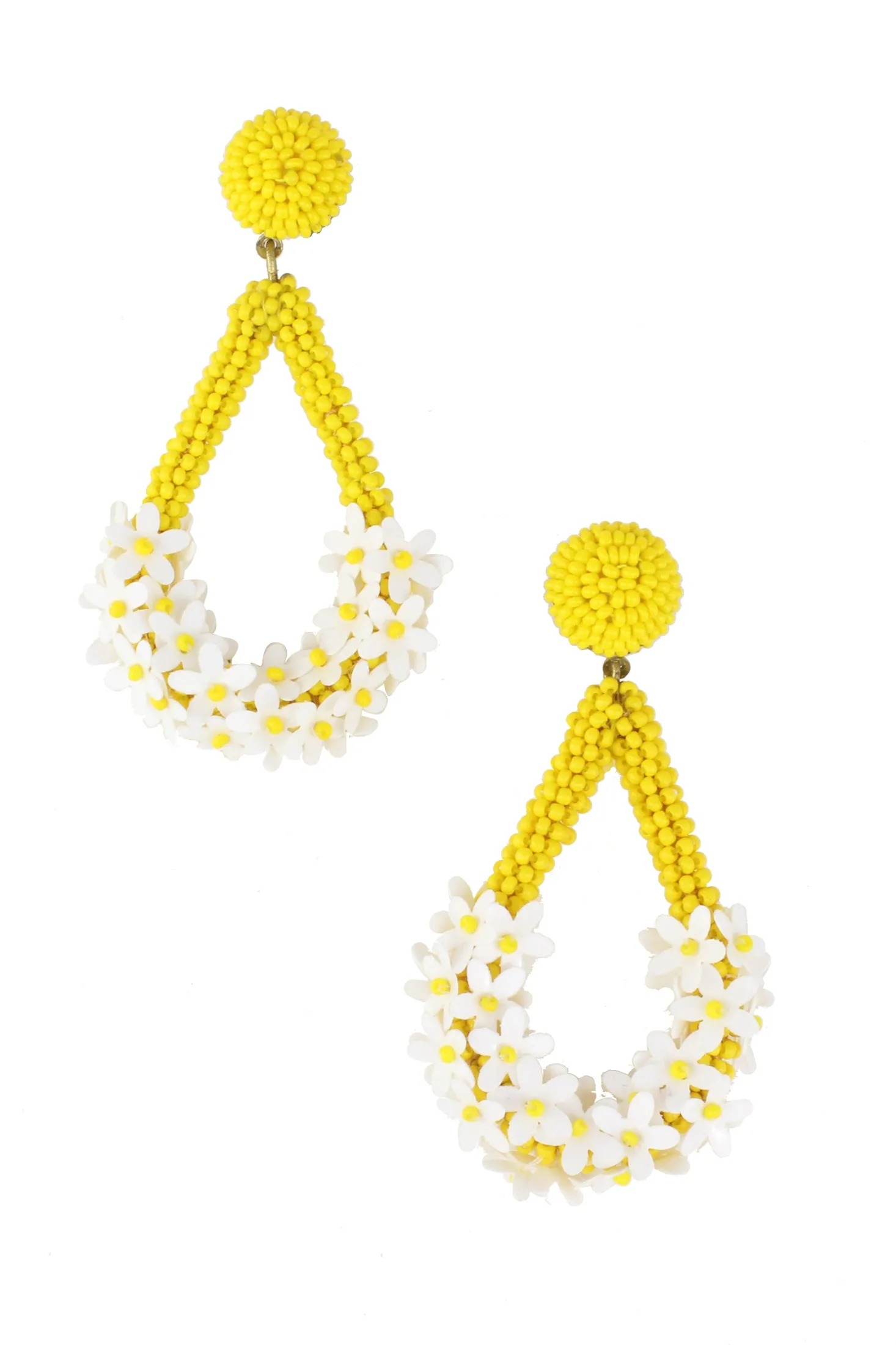 Flower Studded Teardrop Earrings sold by Trashy Diva