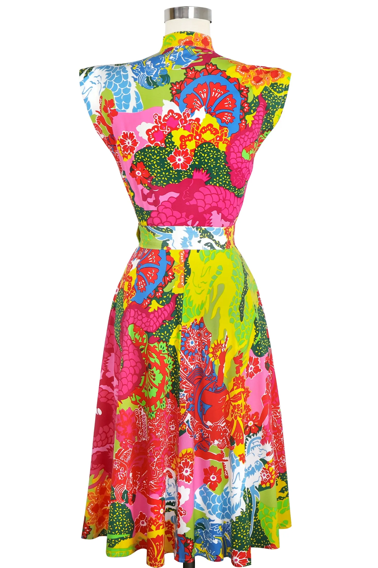 Zip Front Marie Dress - Psychedelic Dragons - Sale sold by Trashy Diva product image thumbnail 3