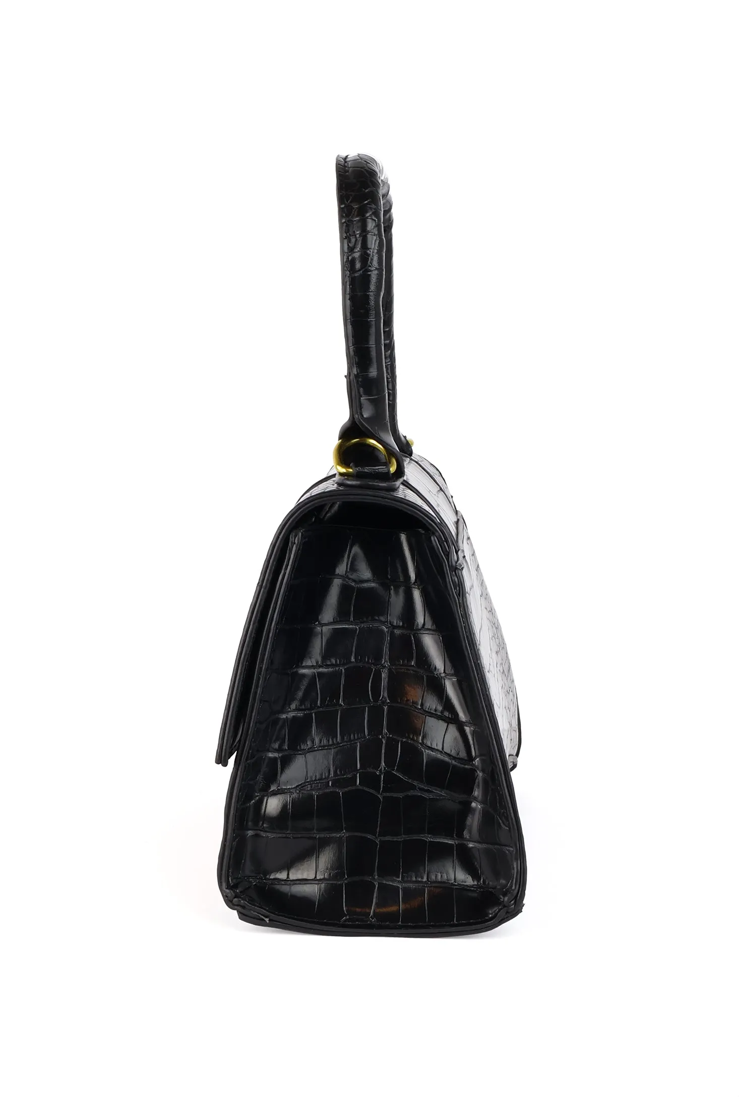 Nima Croc Brass Ring Handbag sold by Trashy Diva product image thumbnail 2