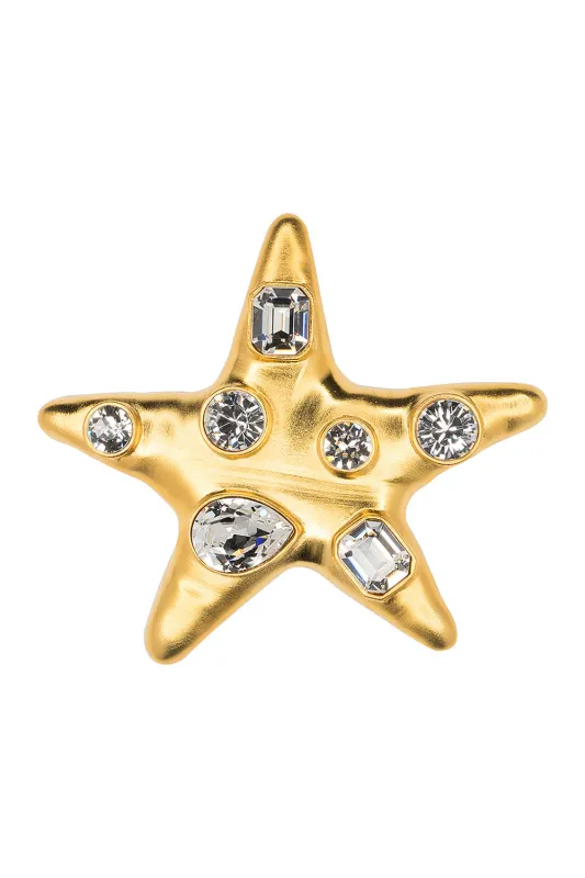 Kenneth Jay Lane Jackie Onassis Crystal Star Pin sold by Trashy Diva