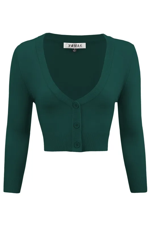 Peacock Cropped Cardigan made by Trashy Diva