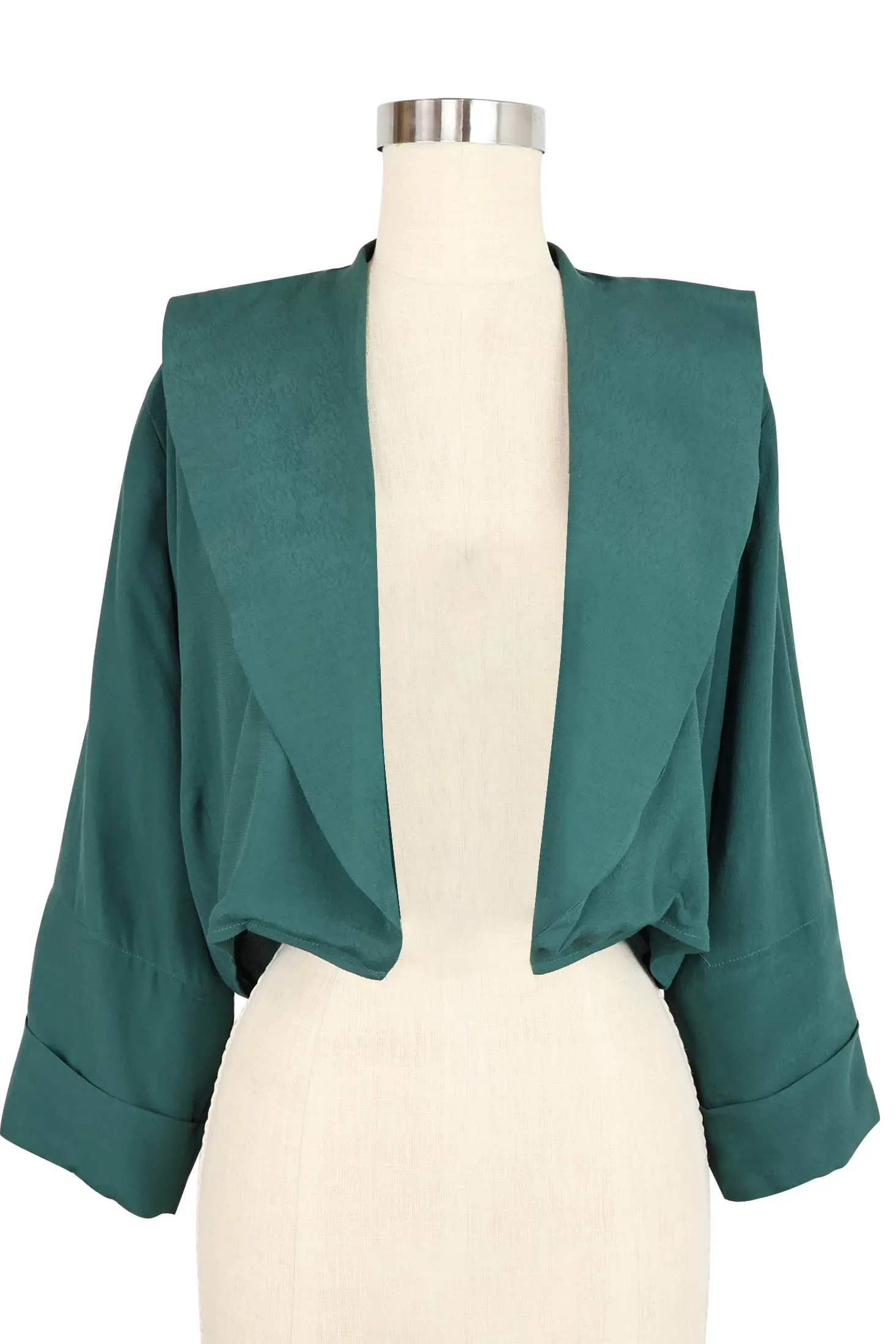 Draped Front Jacket - Light Hunter Green - Sale sold by Trashy Diva product image thumbnail 4