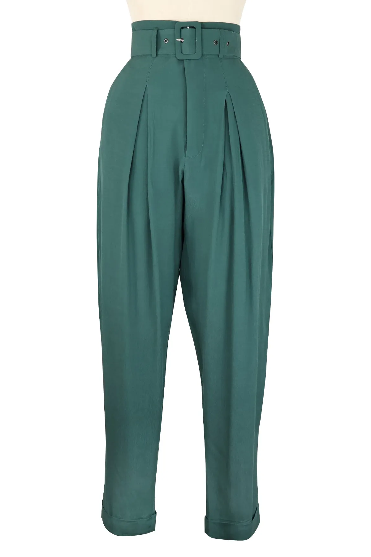 High Waist Trouser - Light Hunter Green - Sale sold by Trashy Diva product image thumbnail 4
