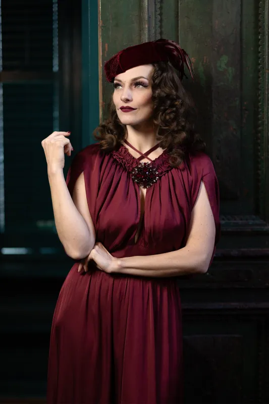 30s Drape Cape Top - Scarlet Starlet sold by Trashy Diva