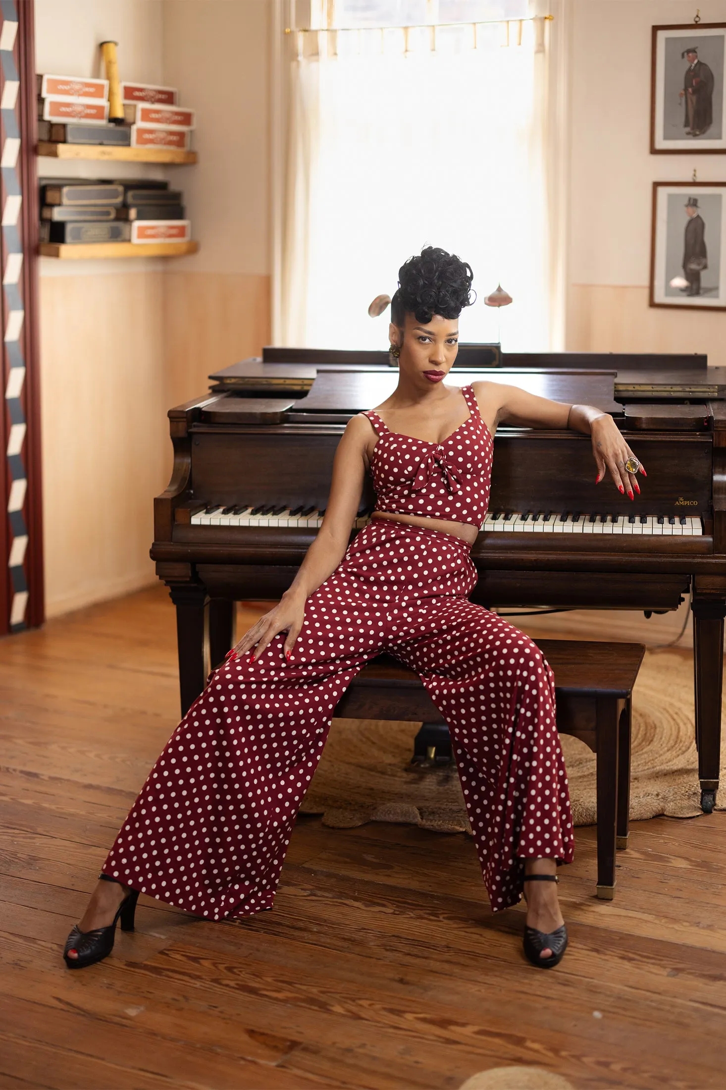 Belle Pants - Dubonnet Dots - Sale sold by Trashy Diva