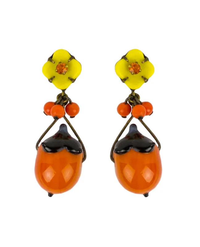 De Luxe Orange Drop Earrings sold by Trashy Diva