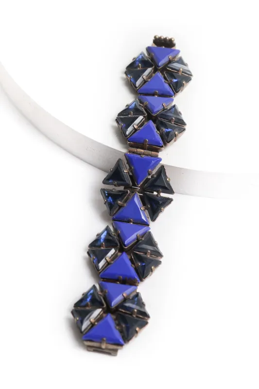 De Luxe Triangles Cluster Link Bracelet sold by Trashy Diva