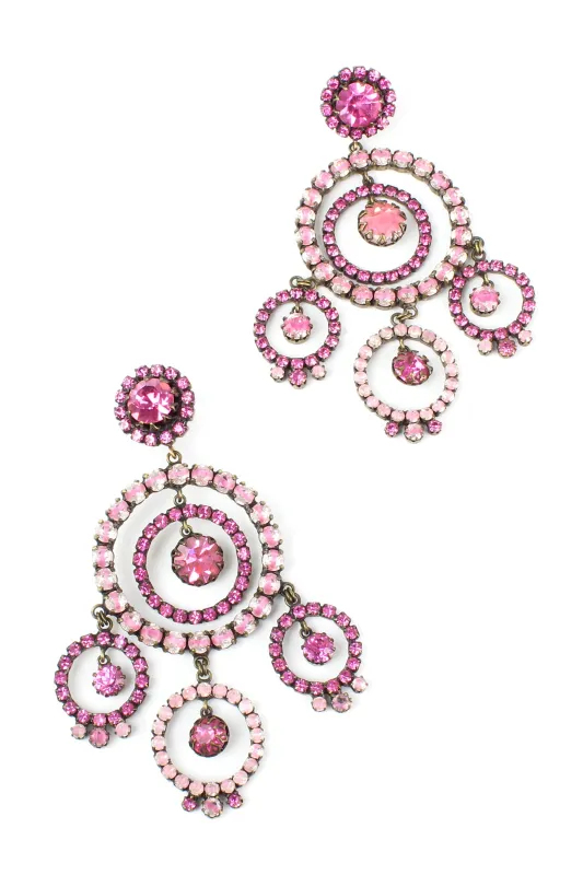 De Luxe Gypsy Circles Perfect Pink Earrings sold by Trashy Diva
