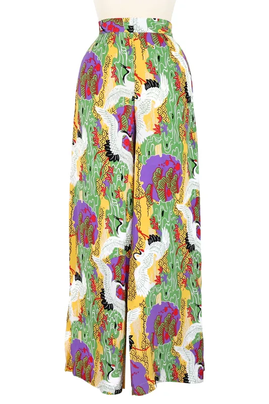 Belle Pants - Tropical Cranes - Final Sale sold by Trashy Diva