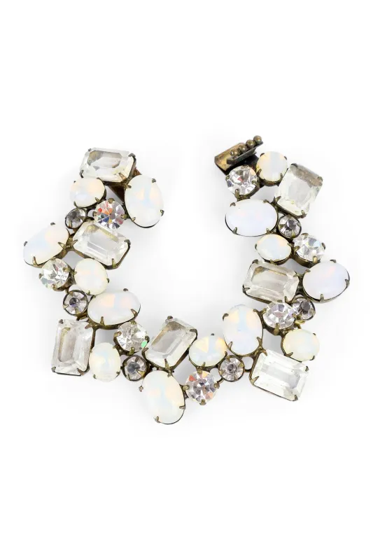 De Luxe Mixed Shapes Frosty Linked Bracelet sold by Trashy Diva