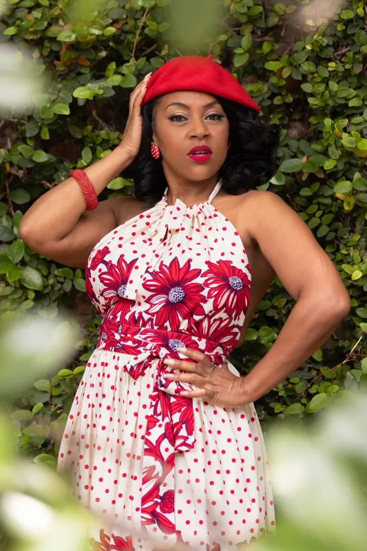 Vogue Top - Polka Dot Sunflower - Final Sale sold by Trashy Diva