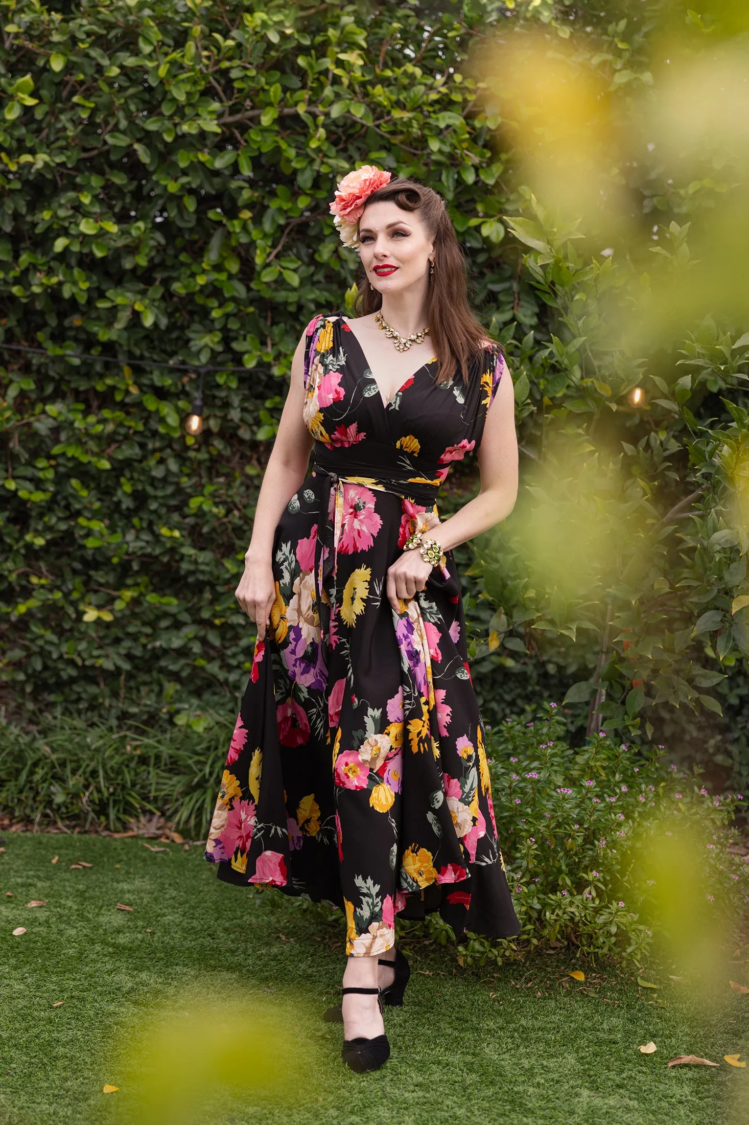 Long Obi Dress - Museum Floral - Sale sold by Trashy Diva product image thumbnail 3