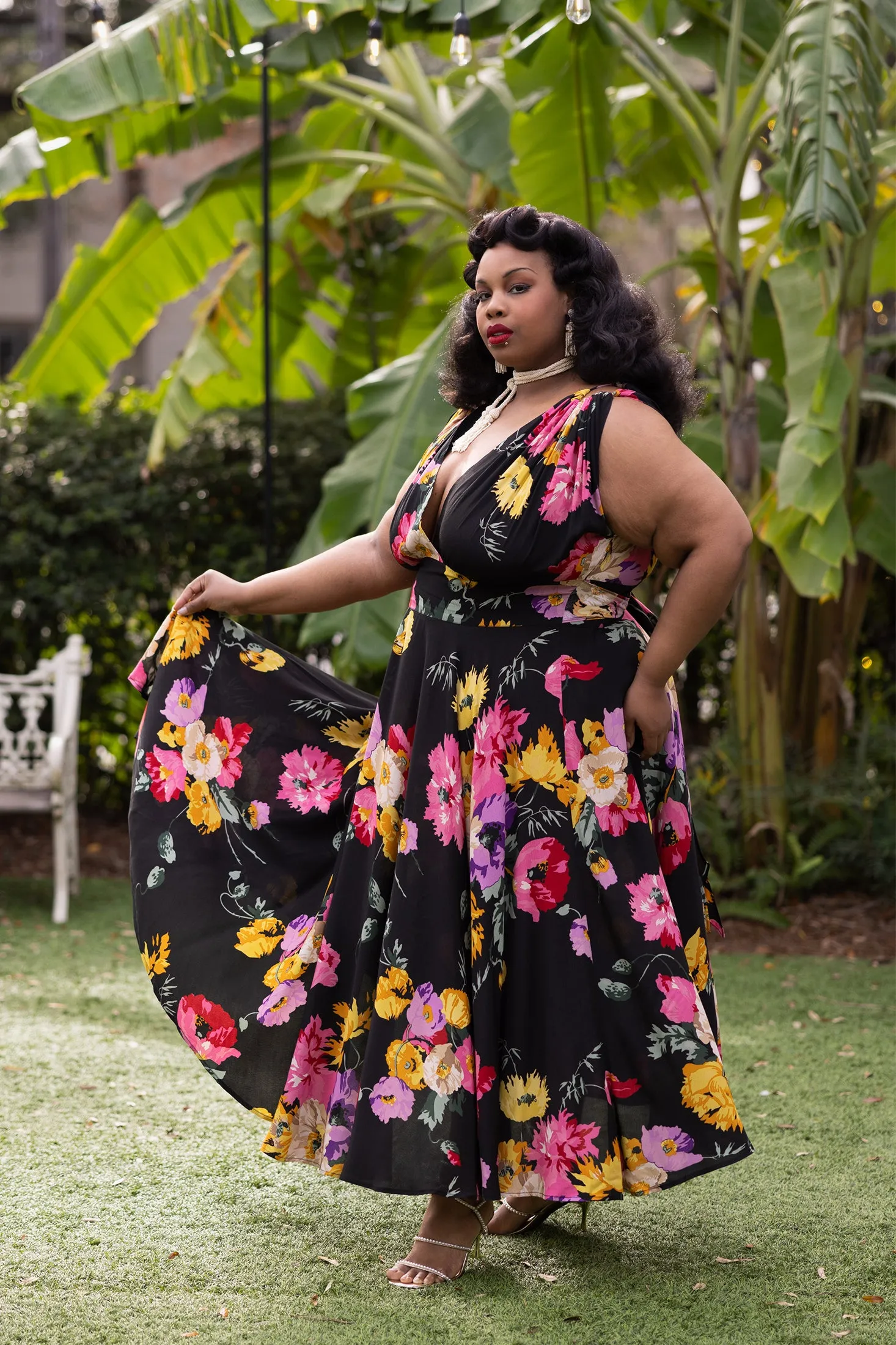 Long Obi Dress - Museum Floral - Sale sold by Trashy Diva product image thumbnail 4