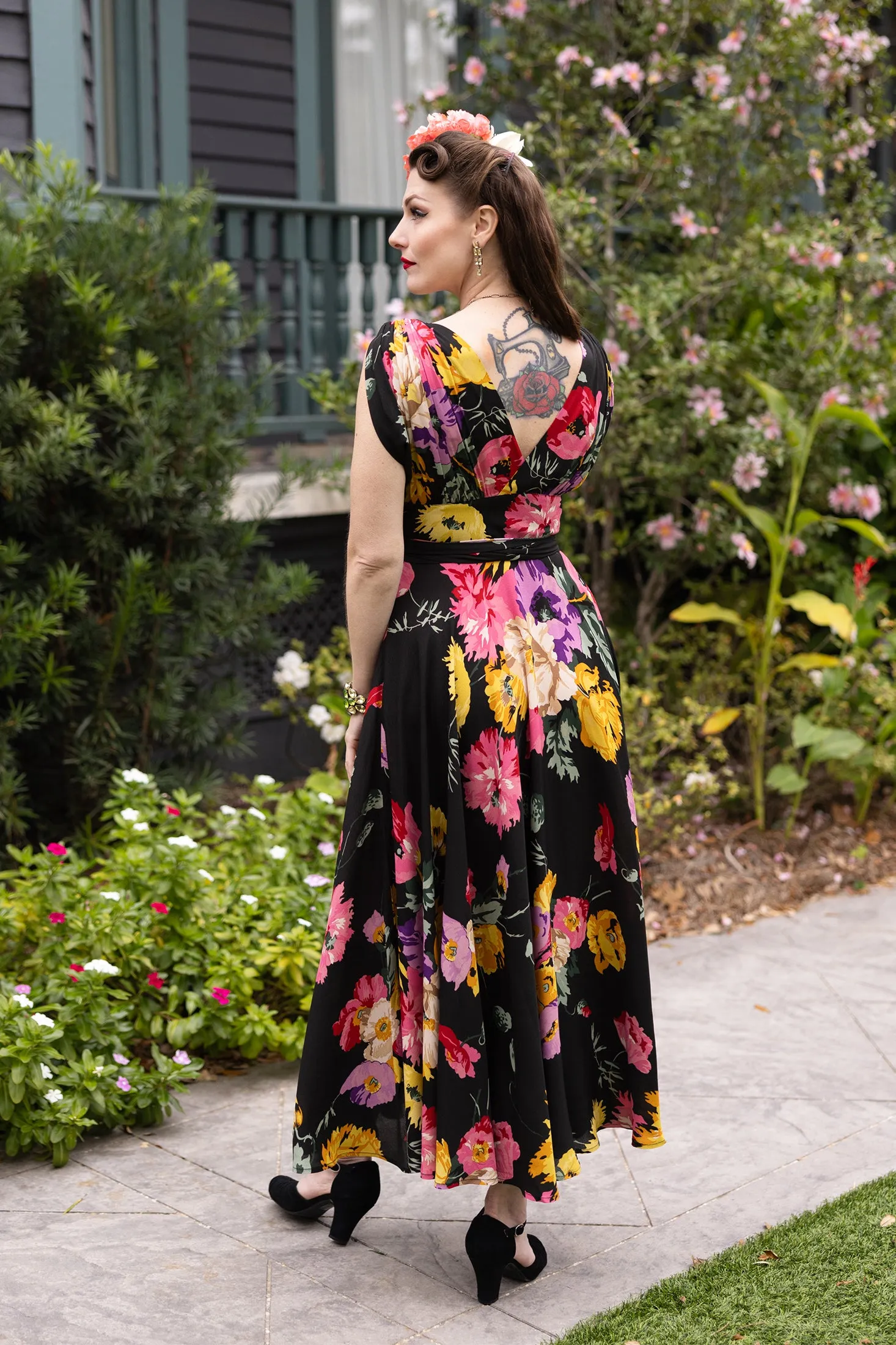 Long Obi Dress - Museum Floral - Sale sold by Trashy Diva product image thumbnail 5
