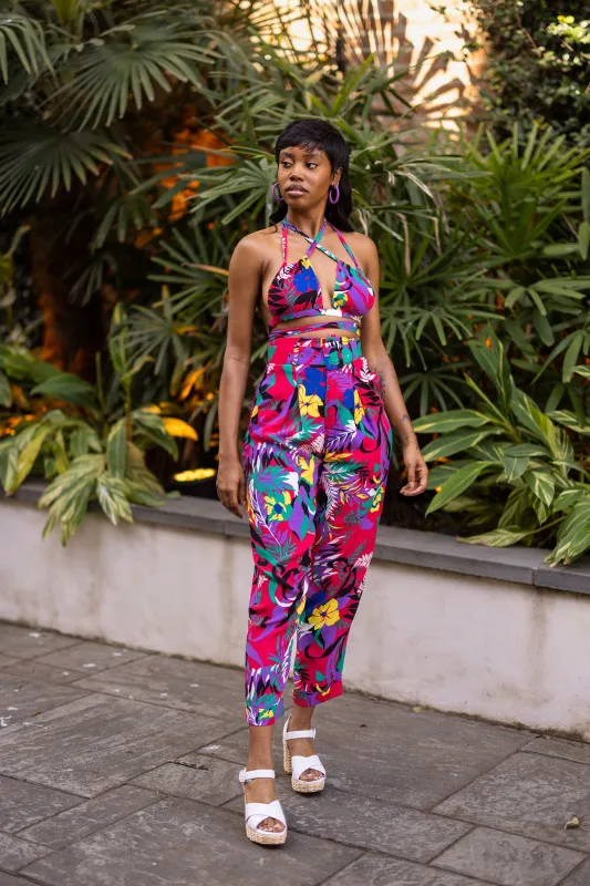 High Waist Trouser - Totally Tropical - Final Sale sold by Trashy Diva