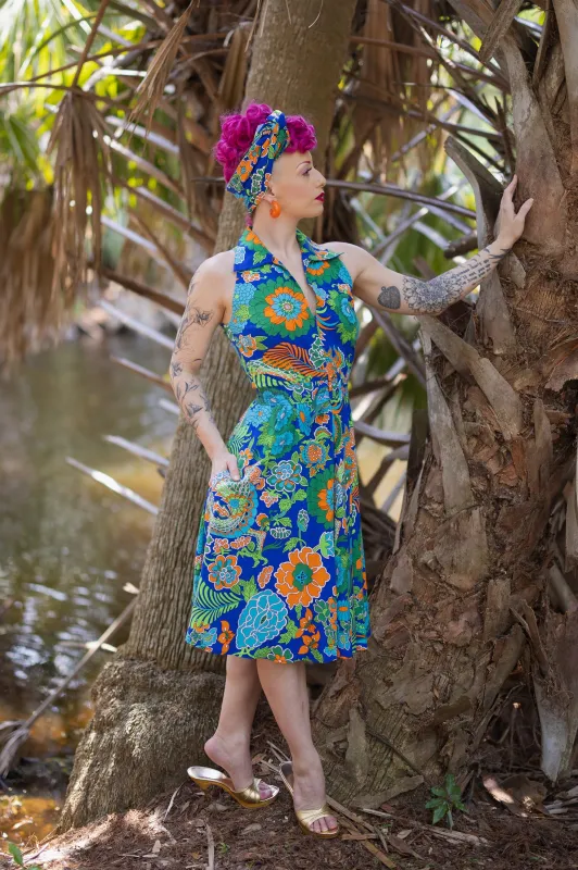 Zip Front Moto Dress - Dragon Flower - Final Sale sold by Trashy Diva