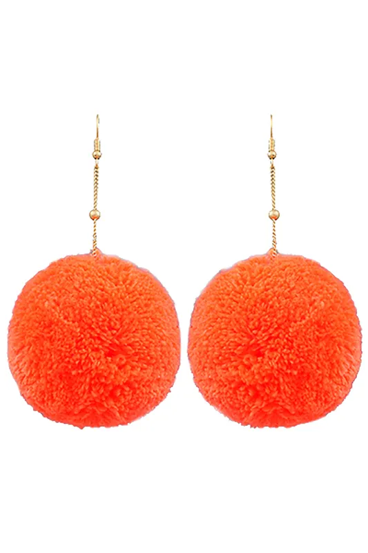 Pompom Drop Earrings sold by Trashy Diva
