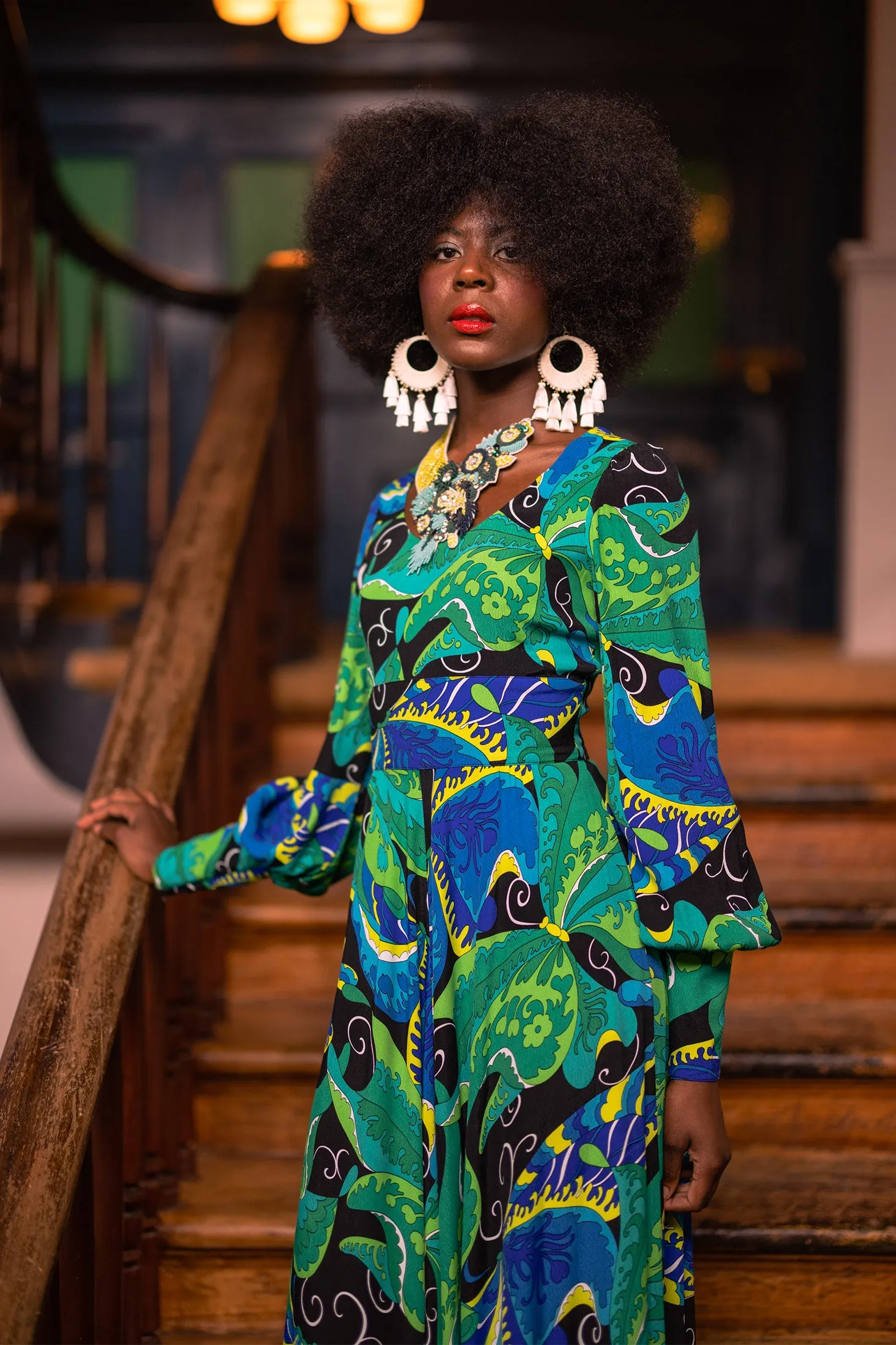 Tuesday Long Dress - Psychedelic Butterflies - Final Sale sold by Trashy Diva product image thumbnail 3