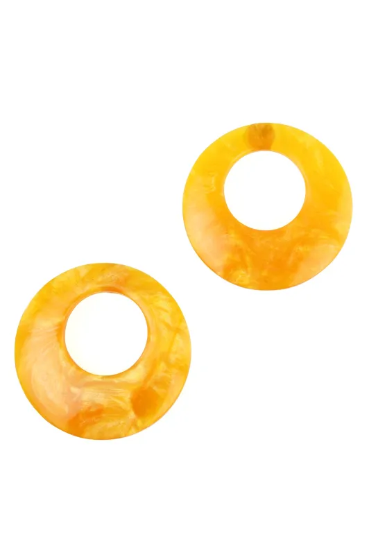 Butterscotch Mod Open Hoop Earrings sold by Trashy Diva