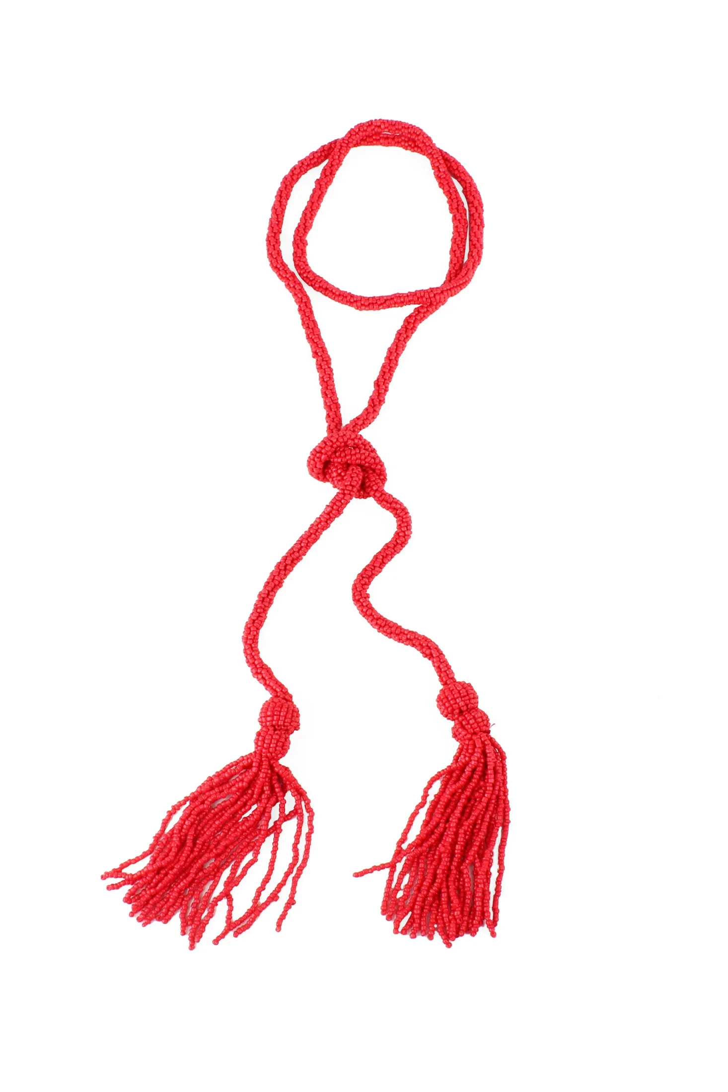 Seed Bead Tassel Necklace sold by Trashy Diva