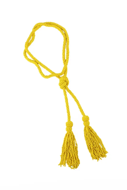 Seed Bead Tassel Necklace sold by Trashy Diva