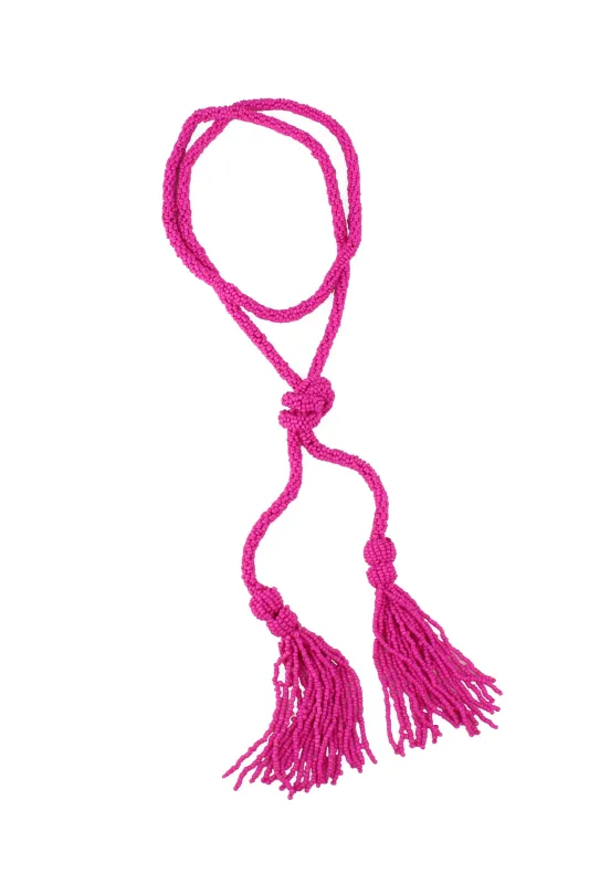 Seed Bead Tassel Necklace sold by Trashy Diva