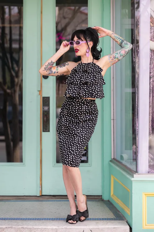 Pocket Skirt - Lucille Dots sold by Trashy Diva