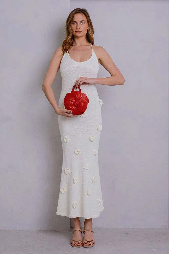 Melie Bianco Monroe Flower Vegan Leather Top Handle Bag sold by Trashy Diva product image thumbnail 3