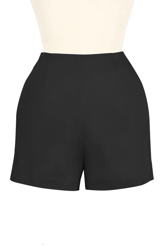 Hot Short - Black Stretch Cotton made by Trashy Diva