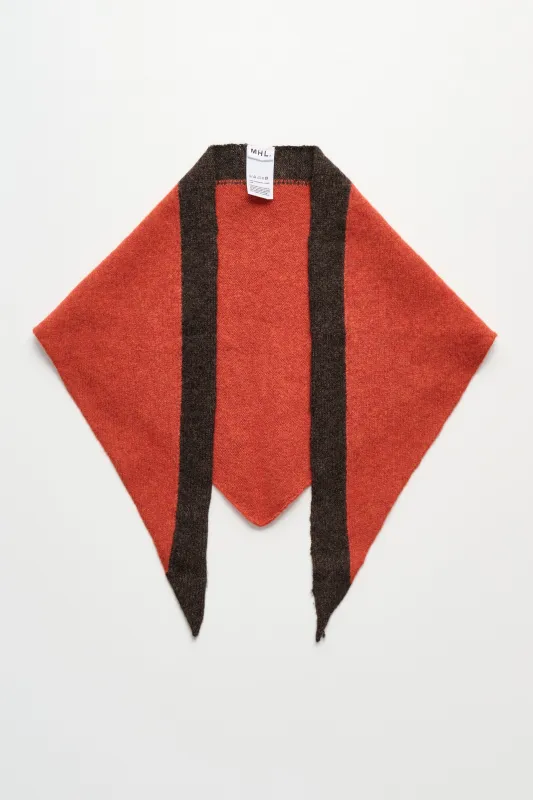 Margaret Howell MHL Tipped Scout Scarf Lambswool Ember / Cocoa sold by Tres Bien