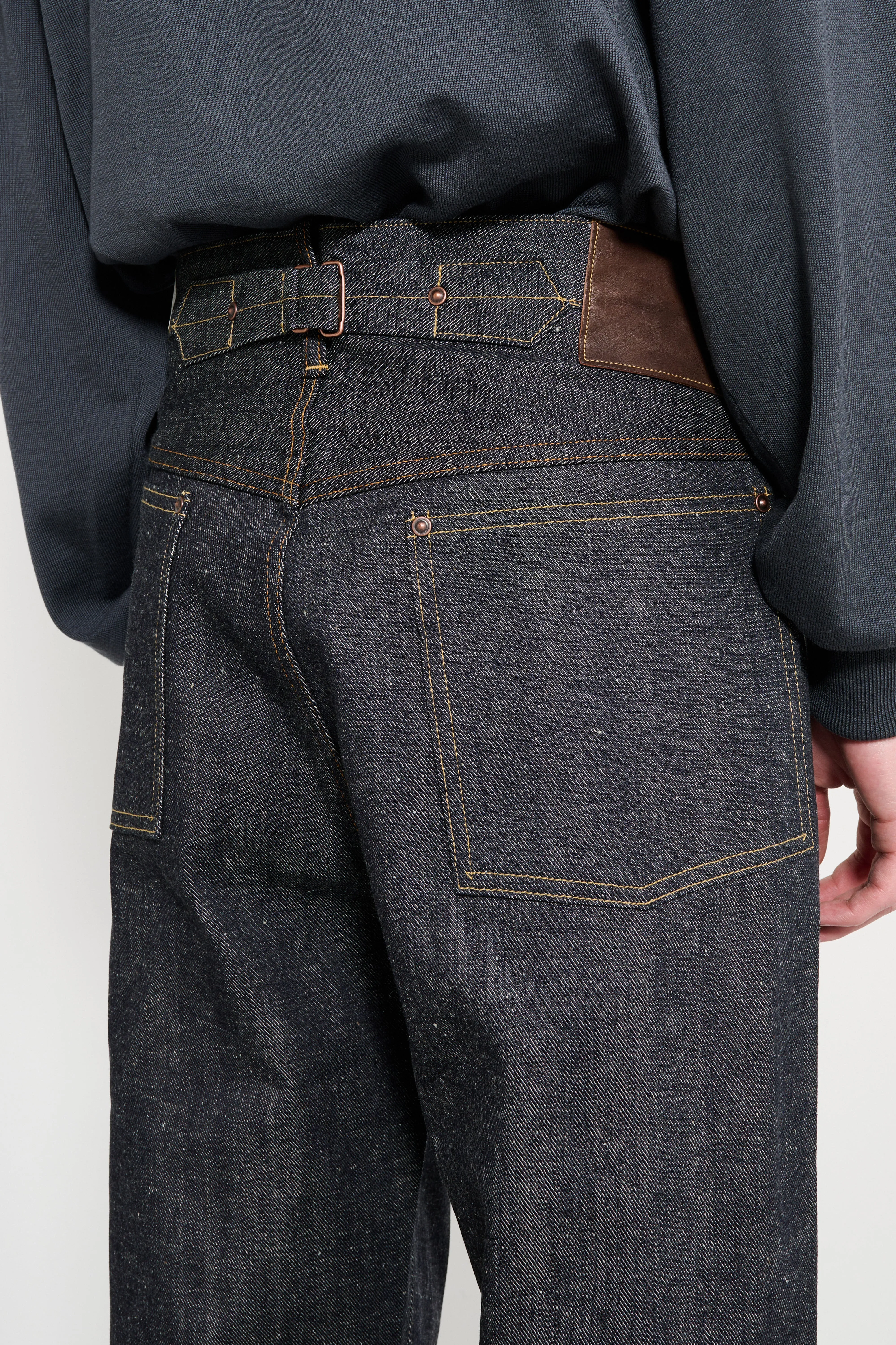 Taiga Takahashi Denim Trousers Raw Indigo sold by Tres Bien product image thumbnail 4