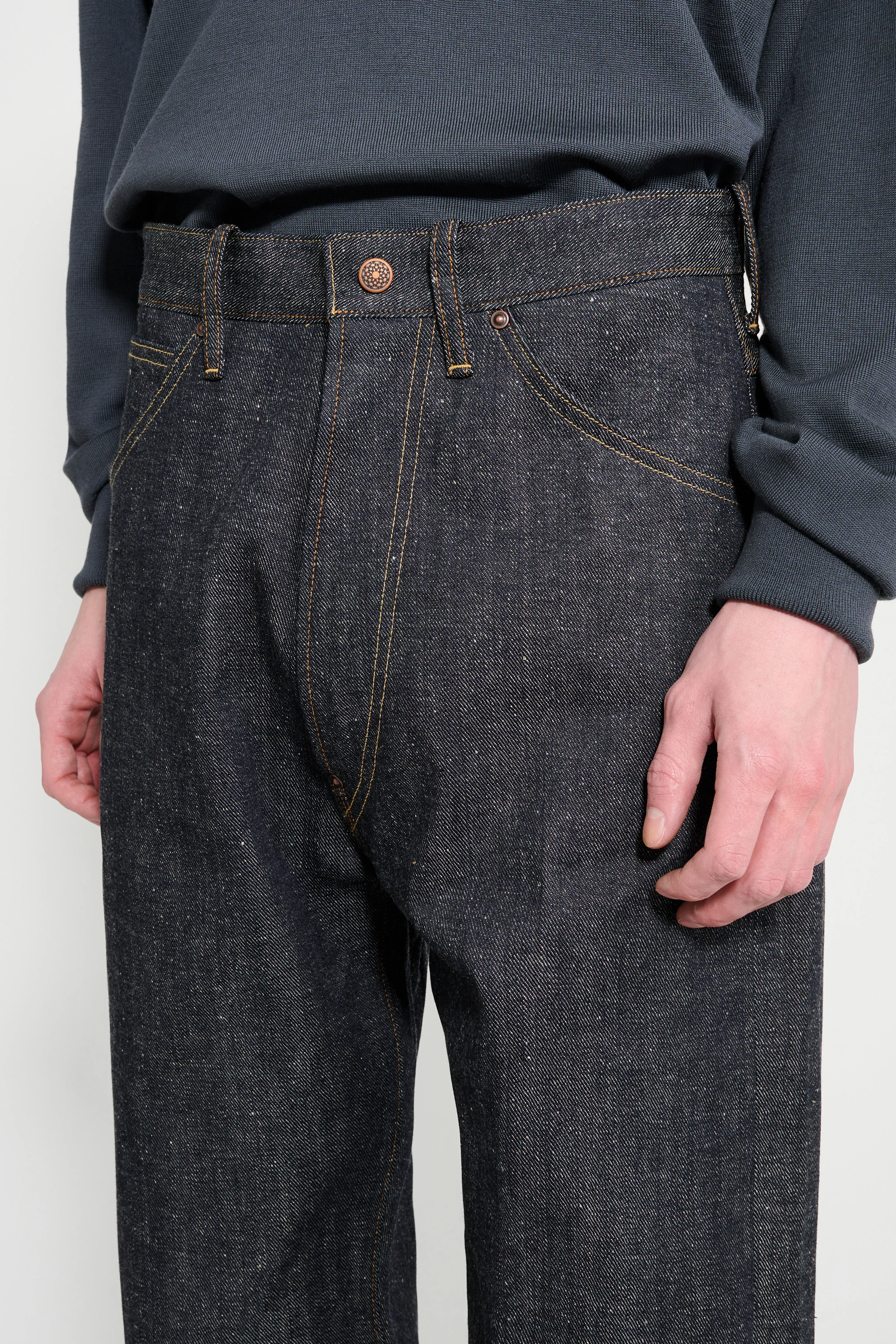Taiga Takahashi Denim Trousers Raw Indigo sold by Tres Bien product image thumbnail 3