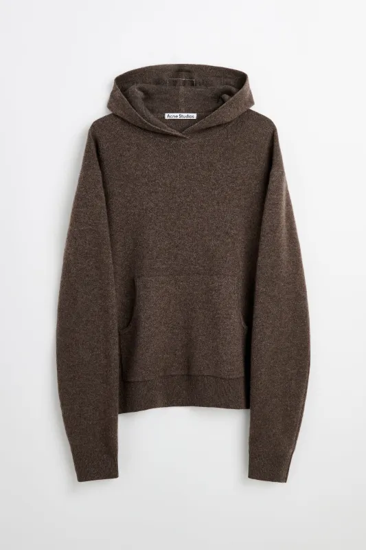 Acne Studios Knitted Hoodie Walnut Brown sold by Tres Bien