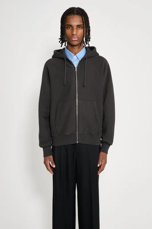 Stüssy Relaxed Zip Hoodie Washed Black sold by Tres Bien