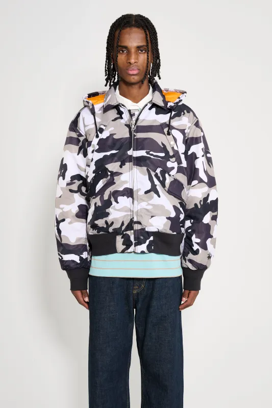 Stüssy Flight Bomber Snow Camo sold by Tres Bien