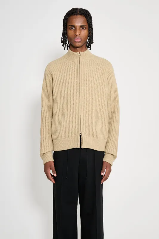 Stüssy Military Patch Zip Sweater Sand sold by Tres Bien