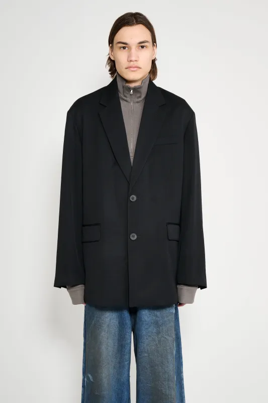 ssstein Oversized Single Breasted Jacket Black made by ssstein