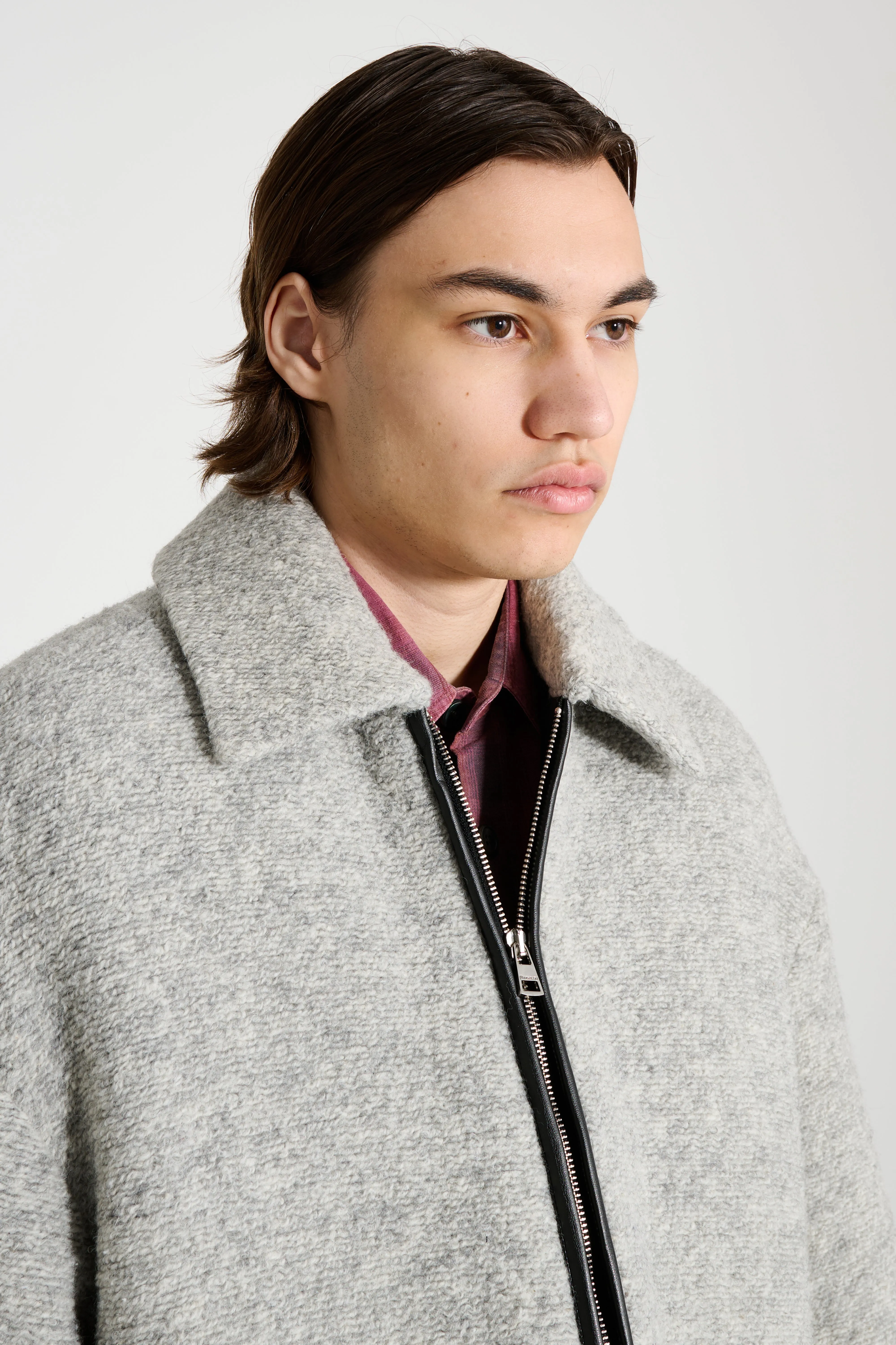 JW Anderson Contrast Trim Casual Jacket Grey Melange sold by Tres Bien product image thumbnail 5