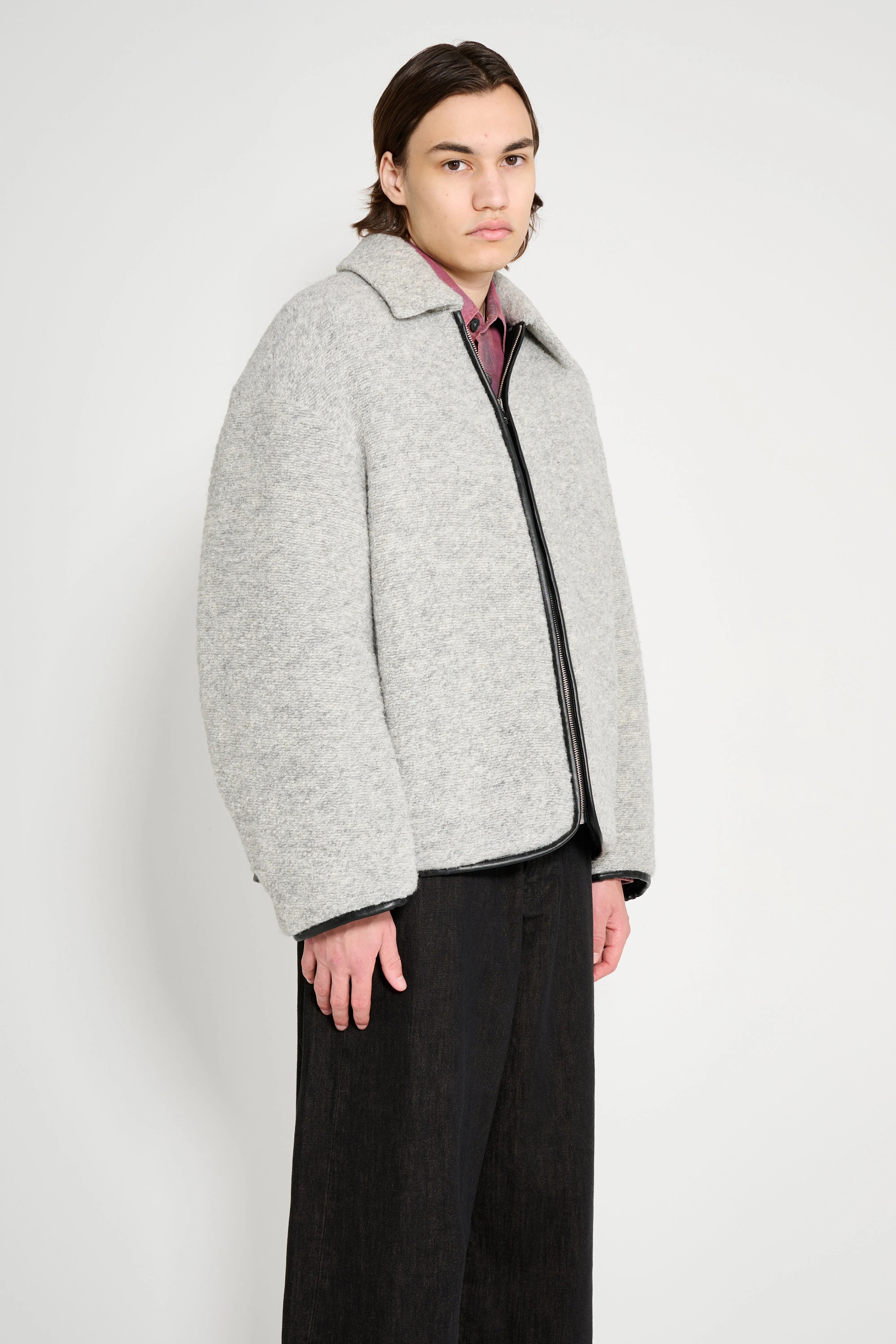JW Anderson Contrast Trim Casual Jacket Grey Melange sold by Tres Bien product image thumbnail 4