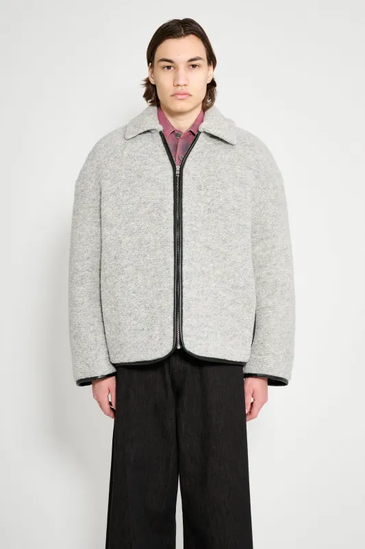 JW Anderson Contrast Trim Casual Jacket Grey Melange sold by Tres Bien