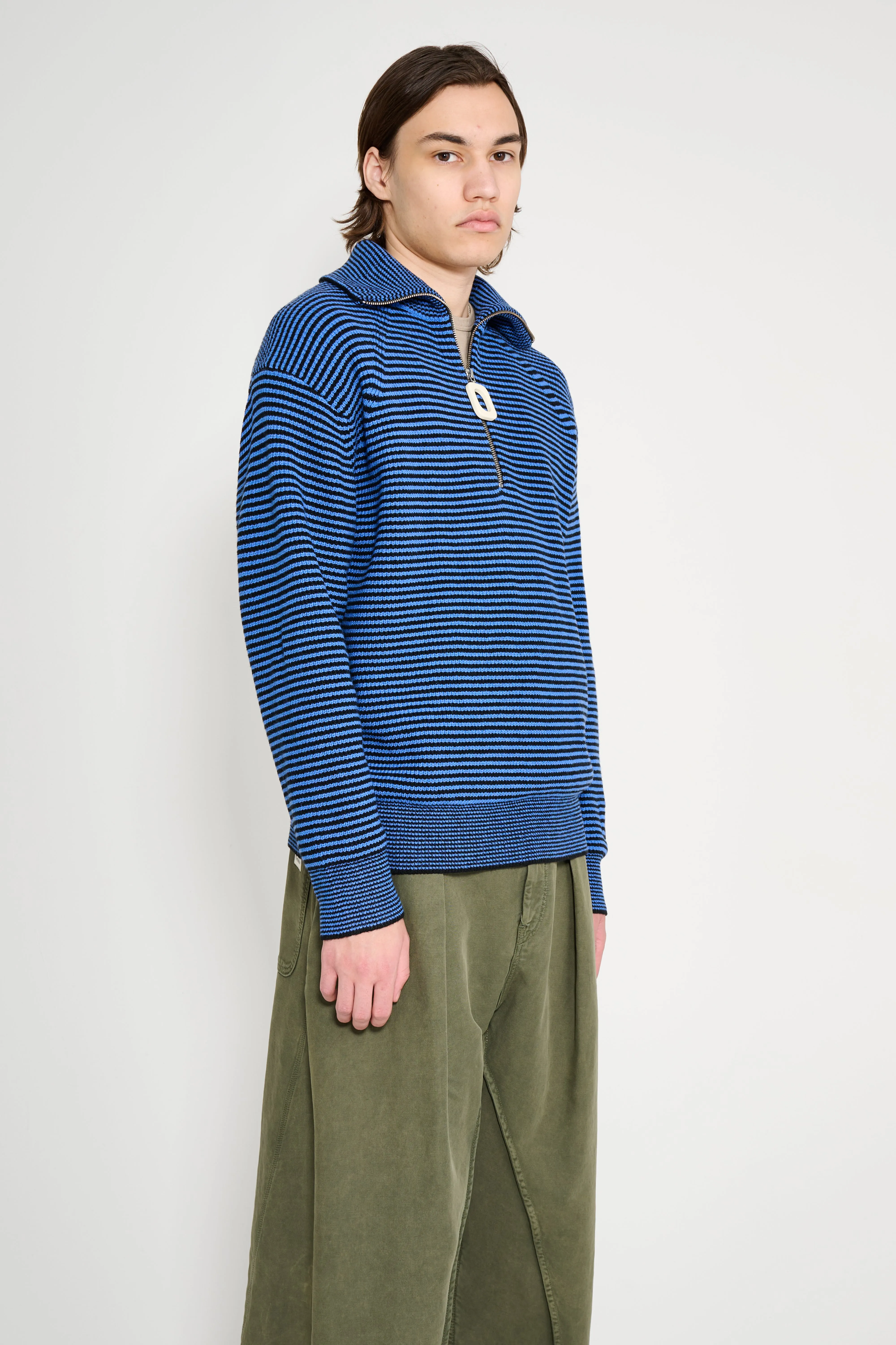 JW Anderson Half Zip Jumper Blue / Black sold by Tres Bien product image thumbnail 4