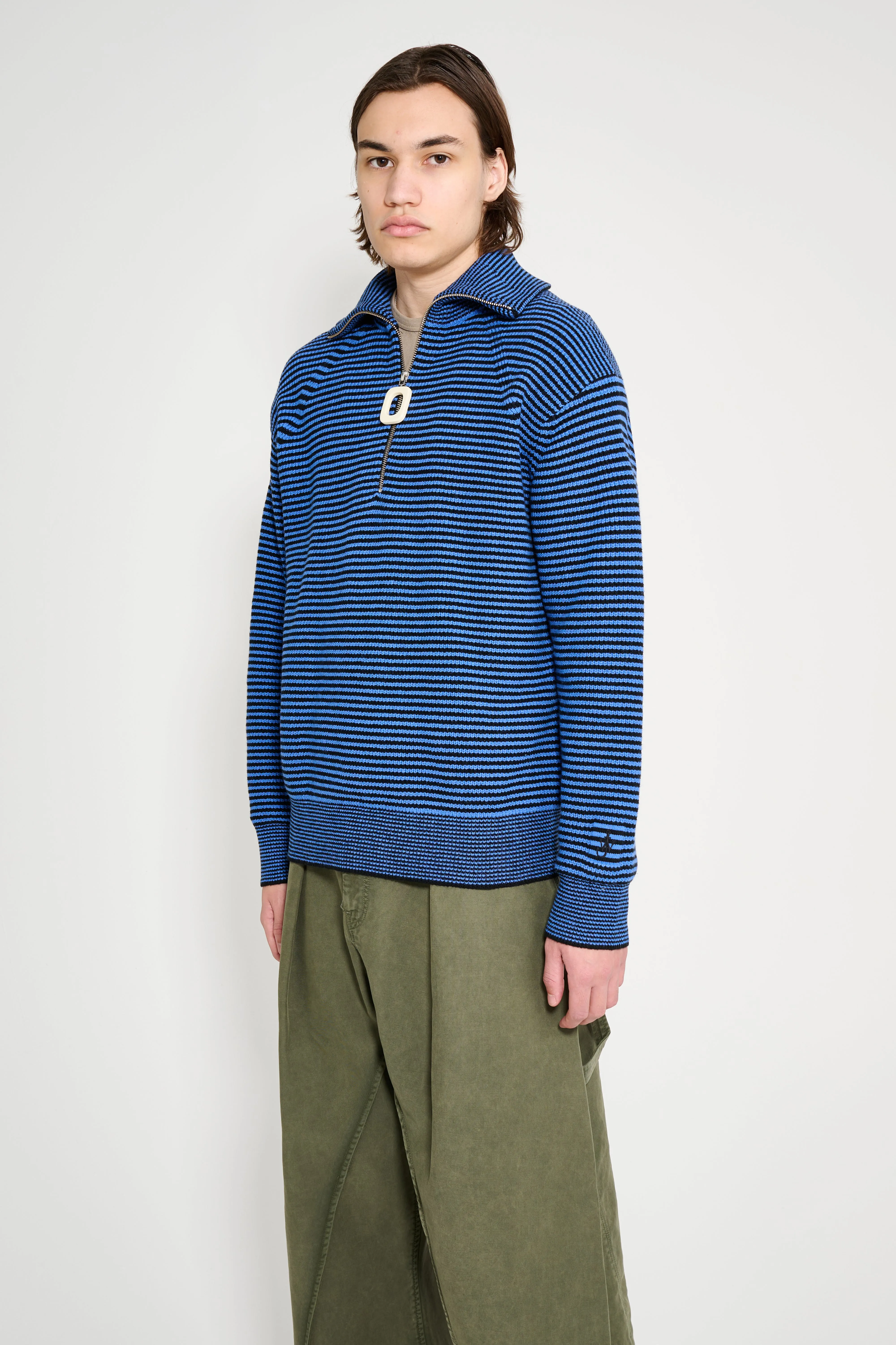JW Anderson Half Zip Jumper Blue / Black sold by Tres Bien product image thumbnail 2